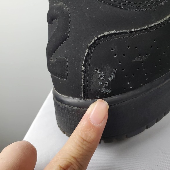 Junior Nike Jordan 1 Flight 5 Black Basketball Trainers 881440 010 Size 7y - Picture 10 of 16